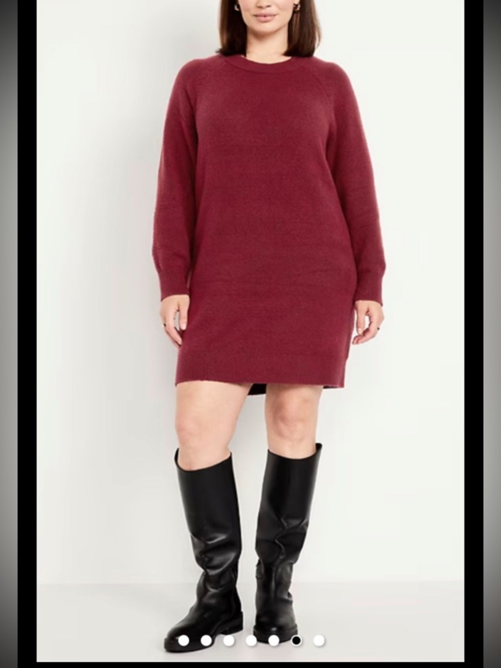 NWT GAP Knit Softest Crewneck Sweater Dress Brown Sz Medium